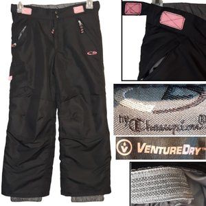Snow/ski Pants, black/pink